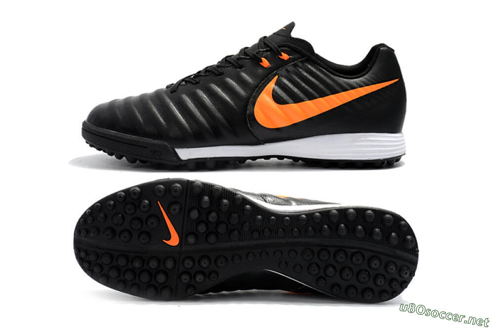 Men's Nike Tiempox Ligera IV TF Football Shoes - Black/Orange/White 1