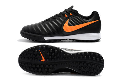 Men's Nike Tiempox Ligera IV TF Football Shoes - Black/Orange/White
