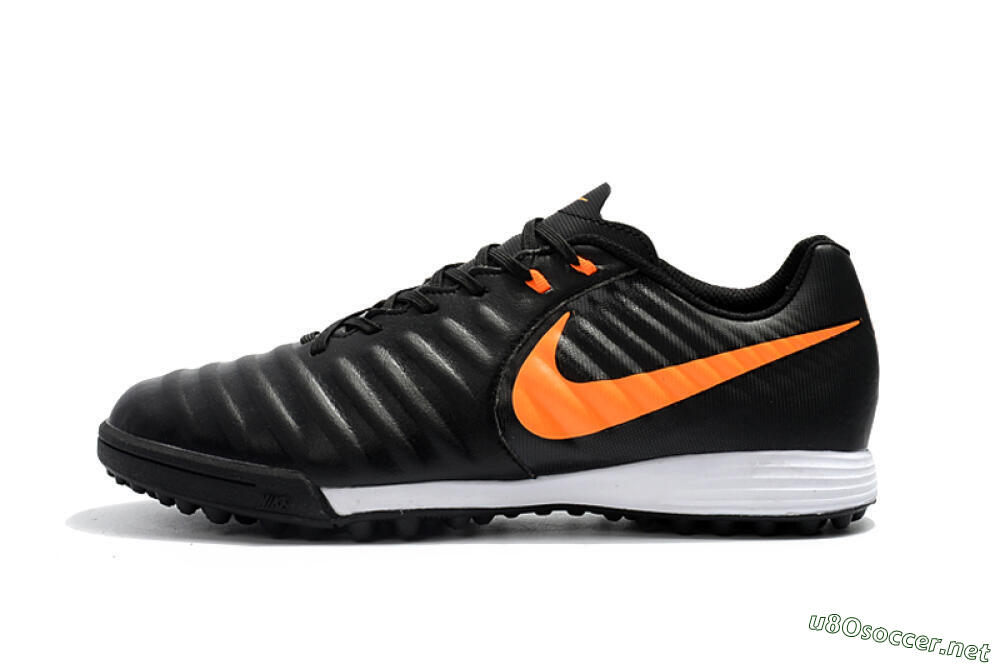 Men's Nike Tiempox Ligera IV TF Football Shoes - Black/Orange/White 0