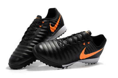 Men's Nike Tiempox Ligera IV TF Football Shoes - Black/Orange/White