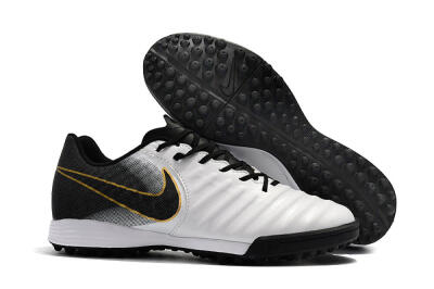 Men's Nike Tiempox Ligera IV TF Football Shoes - White/Gold/Black