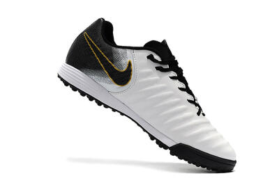 Men's Nike Tiempox Ligera IV TF Football Shoes - White/Gold/Black