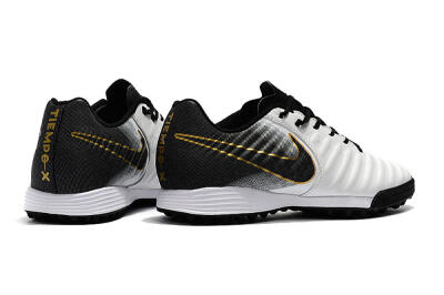 Men's Nike Tiempox Ligera IV TF Football Shoes - White/Gold/Black