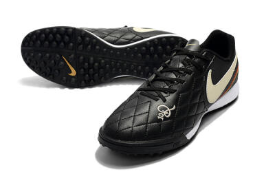Men's Nike Tiempox Finale 10R TF Football Shoes - Black/Beige/White