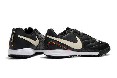 Men's Nike Tiempox Finale 10R TF Football Shoes - Black/Beige/White