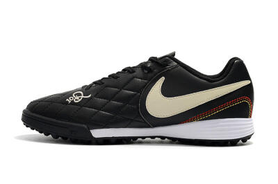 Men's Nike Tiempox Finale 10R TF Football Shoes - Black/Beige/White