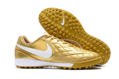Men's Nike Tiempox Finale 10R TF Football Shoes - Gold/White