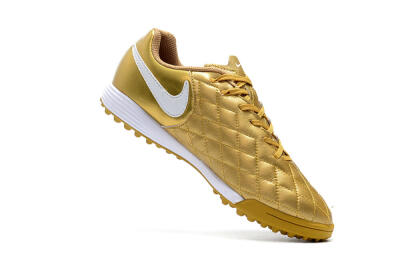 Men's Nike Tiempox Finale 10R TF Football Shoes - Gold/White