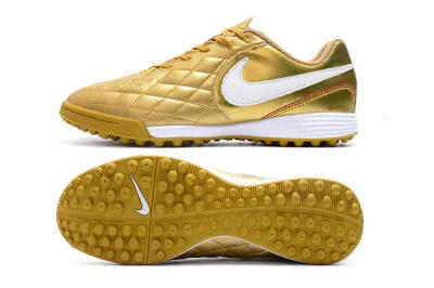 Men's Nike Tiempox Finale 10R TF Football Shoes - Gold/White