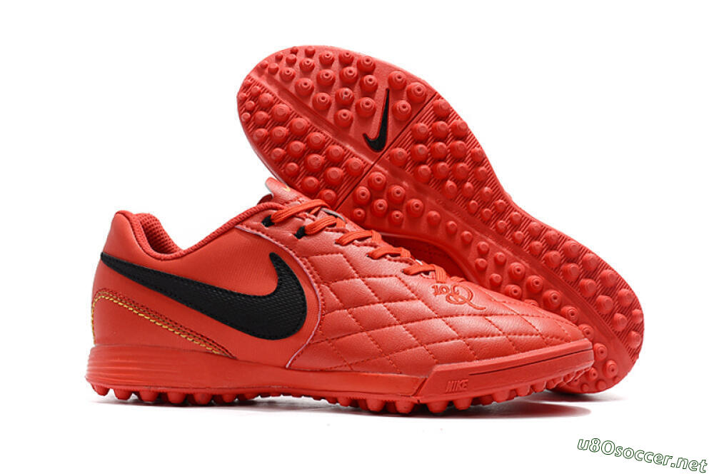 Men's Nike Tiempox Finale 10R TF Football Shoes - Red/Black 2