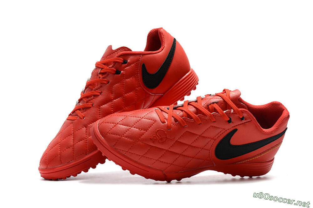 Men's Nike Tiempox Finale 10R TF Football Shoes - Red/Black 6