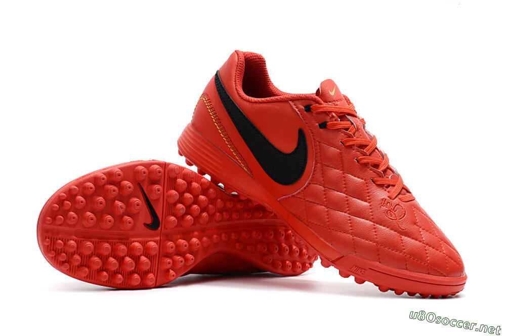 Men's Nike Tiempox Finale 10R TF Football Shoes - Red/Black 4
