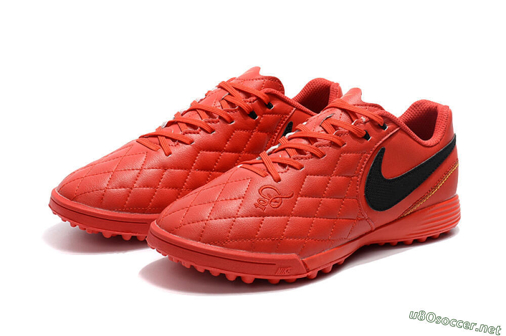 Men's Nike Tiempox Finale 10R TF Football Shoes - Red/Black 5