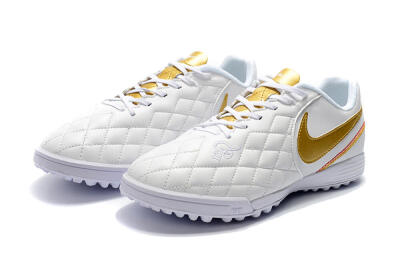 Men's Nike Tiempox Finale 10R TF Football Shoes - White/Gold/Red