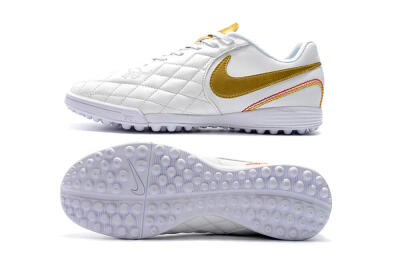 Men's Nike Tiempox Finale 10R TF Football Shoes - White/Gold/Red