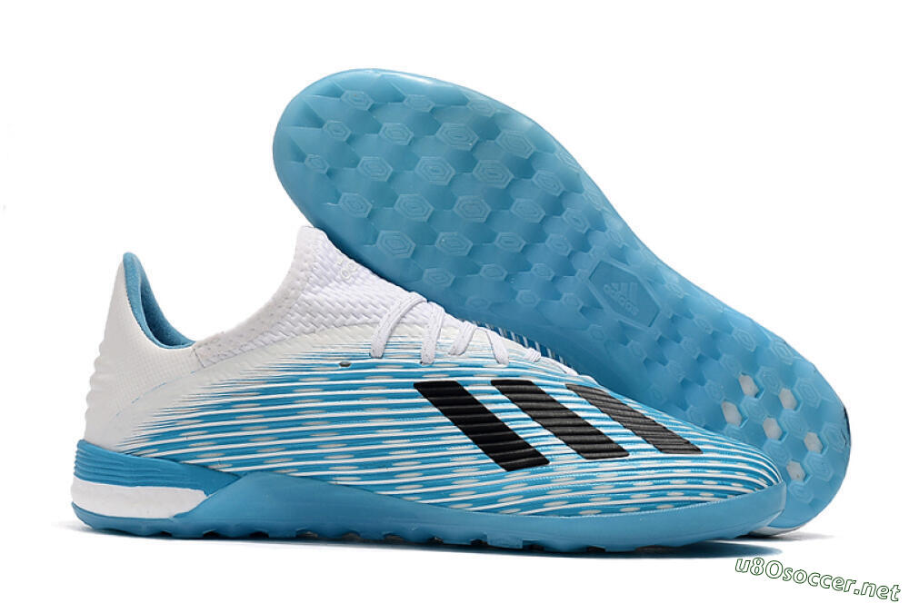Men's Adidas X 19.1 IC Football Shoes - Blue/Black/White 2