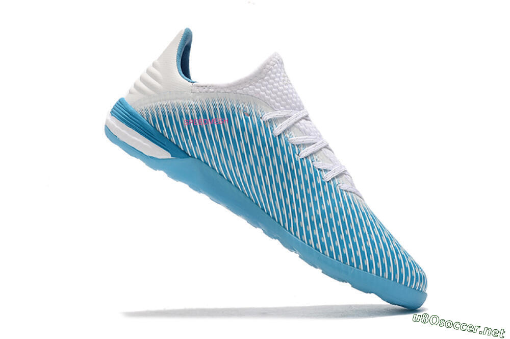 Men's Adidas X 19.1 IC Football Shoes - Blue/Black/White 7