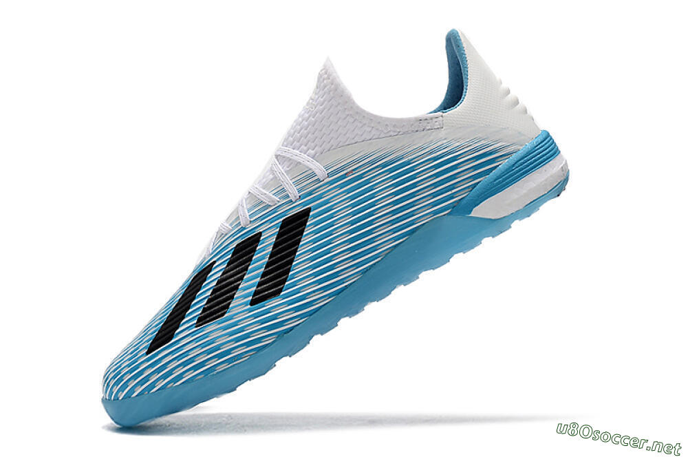 Men's Adidas X 19.1 IC Football Shoes - Blue/Black/White 8