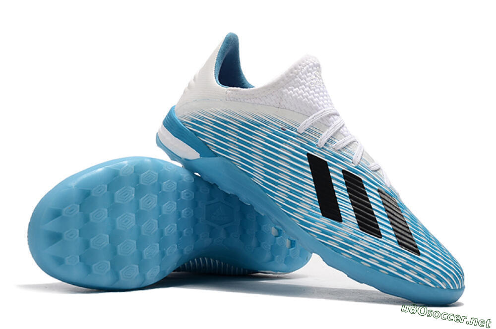 Men's Adidas X 19.1 IC Football Shoes - Blue/Black/White 4