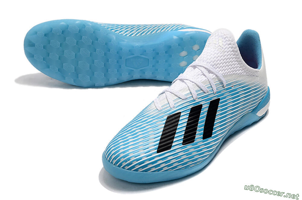 Men's Adidas X 19.1 IC Football Shoes - Blue/Black/White 3