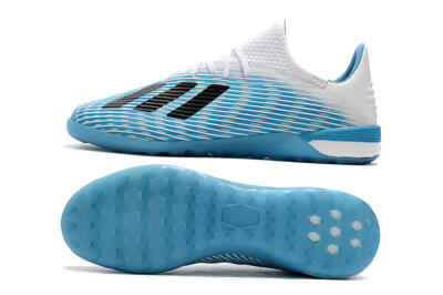 Men's Adidas X 19.1 IC Football Shoes - Blue/Black/White