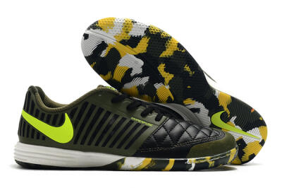 Men's Nike Lunar Gato 2 IC Football Shoes - Black/Green/Yellow