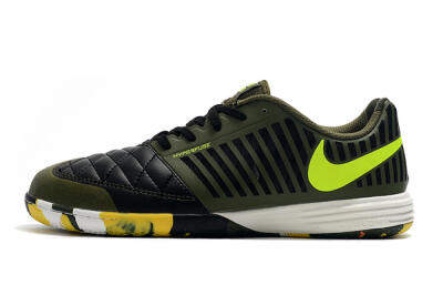 Men's Nike Lunar Gato 2 IC Football Shoes - Black/Green/Yellow