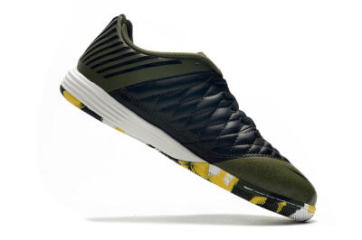 Men's Nike Lunar Gato 2 IC Football Shoes - Black/Green/Yellow