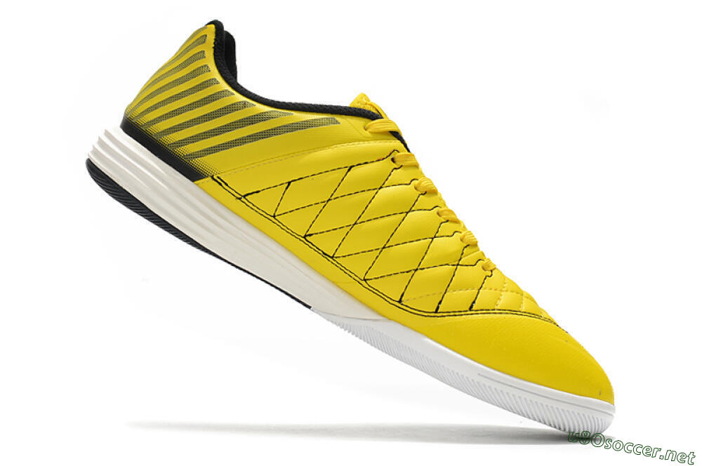 Men's Nike Lunar Gato 2 IC Football Shoes - Yellow/Black/White 4