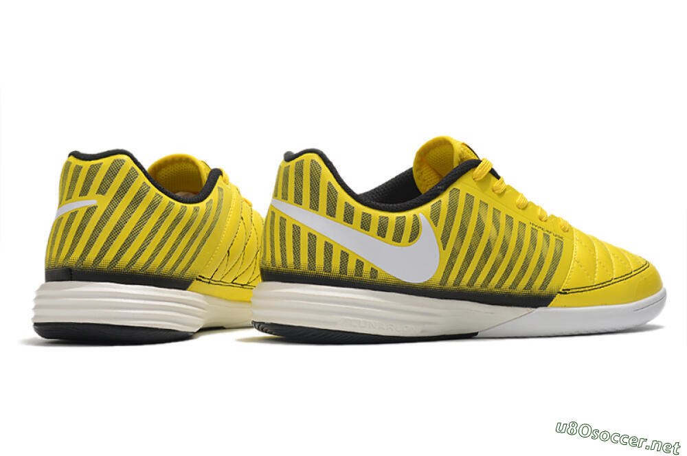 Men's Nike Lunar Gato 2 IC Football Shoes - Yellow/Black/White 6