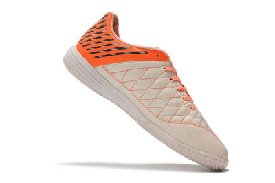 Men's Nike Lunar Gato 2 IC Football Shoes - White/Orange/Black