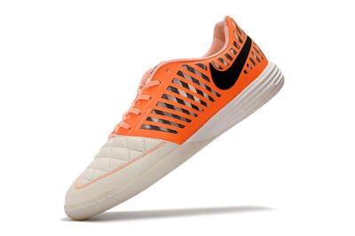 Men's Nike Lunar Gato 2 IC Football Shoes - White/Orange/Black