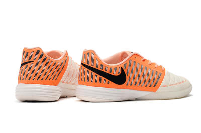 Men's Nike Lunar Gato 2 IC Football Shoes - White/Orange/Black