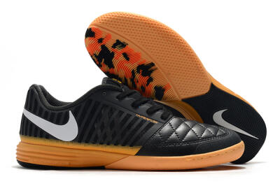 Men's Nike Lunar Gato 2 IC Football Shoes - Black/White/Brown