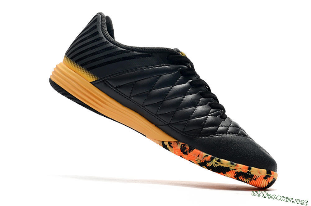 Men's Nike Lunar Gato 2 IC Football Shoes - Black/White/Brown 4