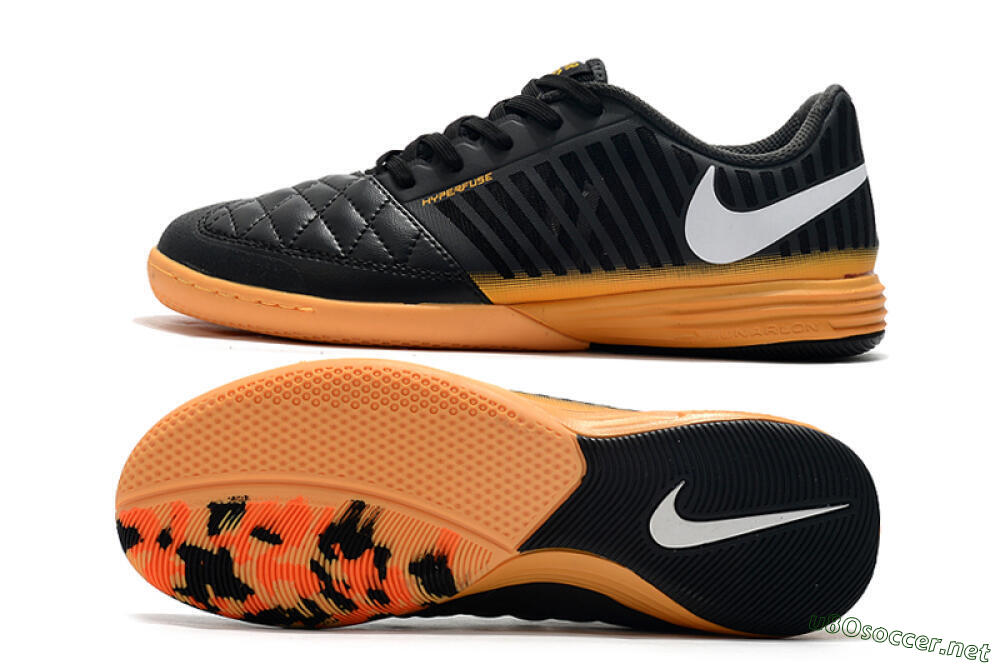 Men's Nike Lunar Gato 2 IC Football Shoes - Black/White/Brown 1