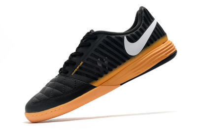 Men's Nike Lunar Gato 2 IC Football Shoes - Black/White/Brown