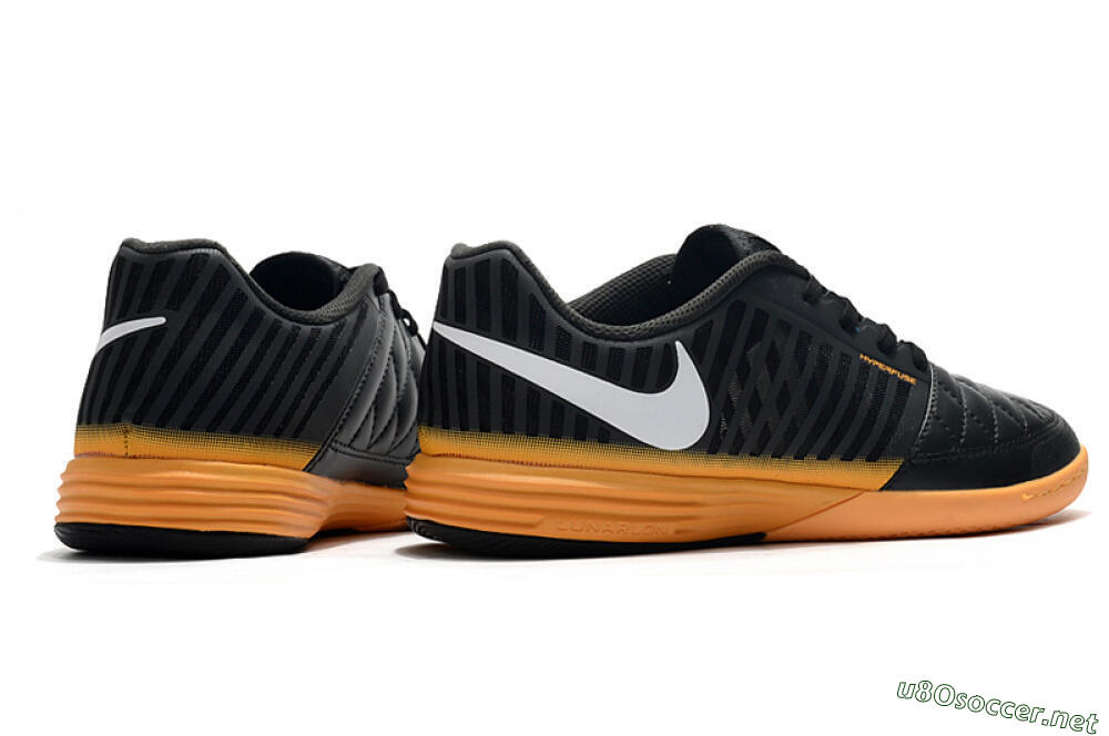 Men's Nike Lunar Gato 2 IC Football Shoes - Black/White/Brown 6