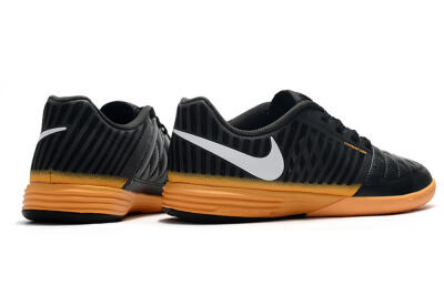 Men's Nike Lunar Gato 2 IC Football Shoes - Black/White/Brown