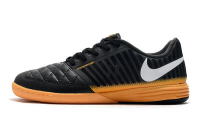 Men's Nike Lunar Gato 2 IC Football Shoes - Black/White/Brown