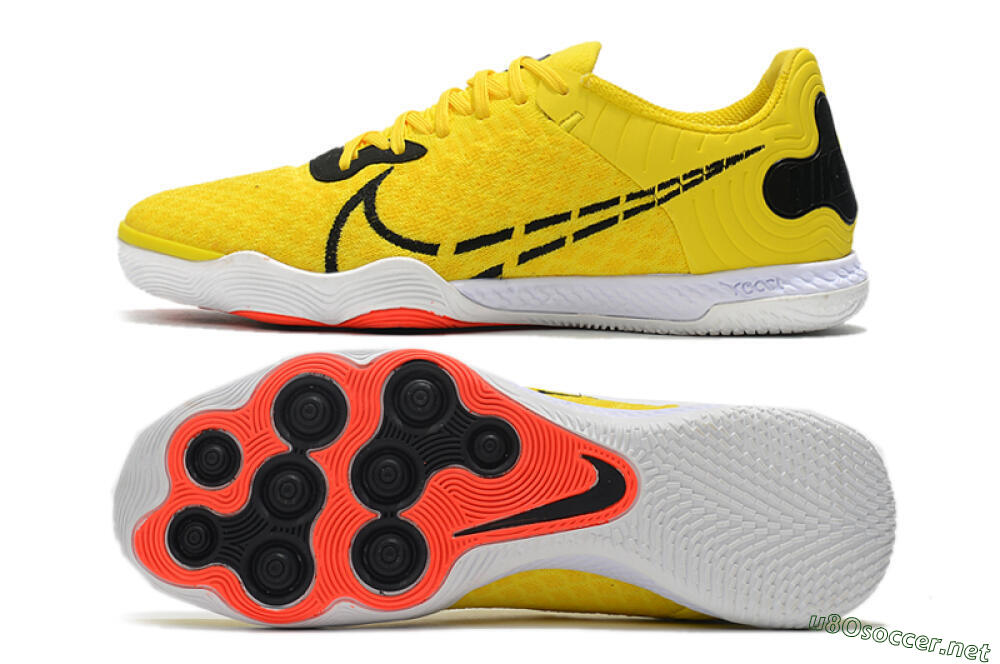 Men's Nike React Gato IC Football Shoes - Yellow/Black/White 1