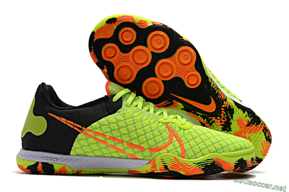 Men's Nike React Gato IC Football Shoes - Yellow/Red/Black 2