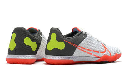 Men's Nike React Gato IC Football Shoes - White/Red/Yellow/Grey