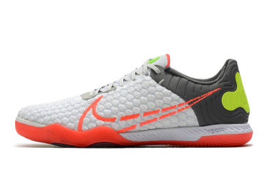 Men's Nike React Gato IC Football Shoes - White/Red/Yellow/Grey