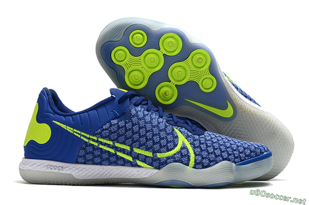 Men's Nike React Gato IC Football Shoes - Blue/Yellow/White 2