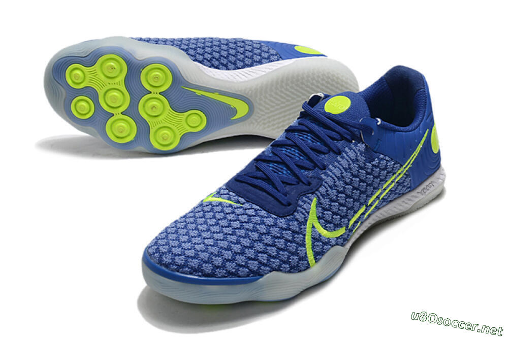 Men's Nike React Gato IC Football Shoes - Blue/Yellow/White 3