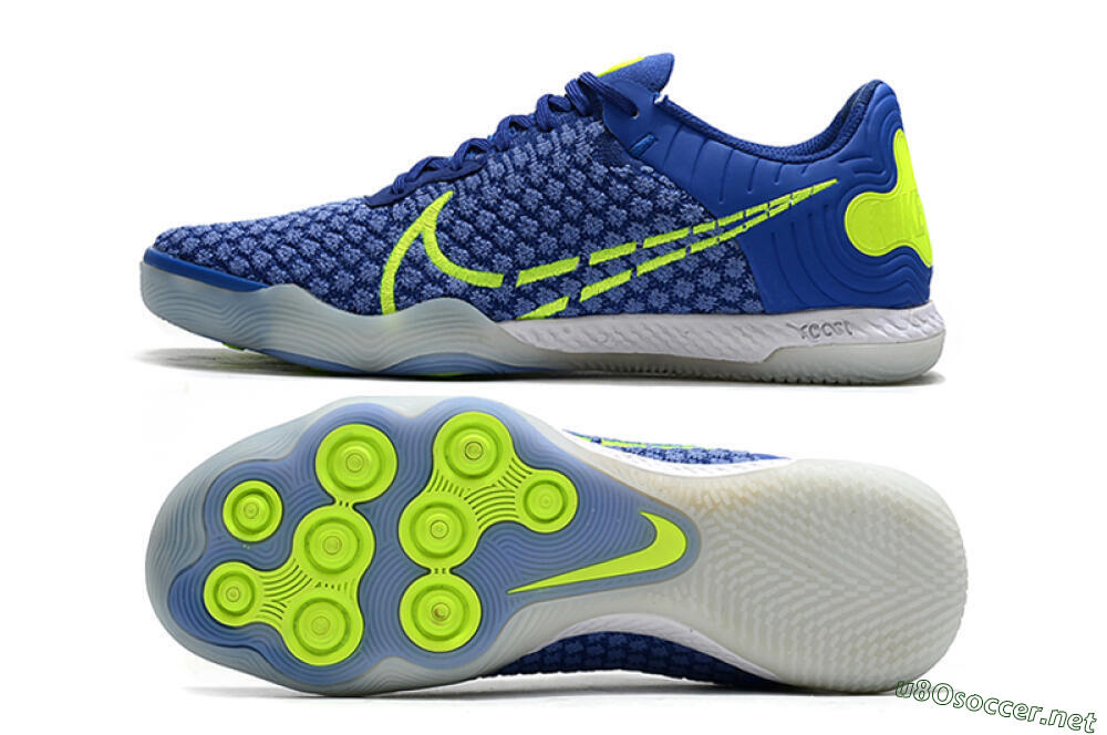 Men's Nike React Gato IC Football Shoes - Blue/Yellow/White 1
