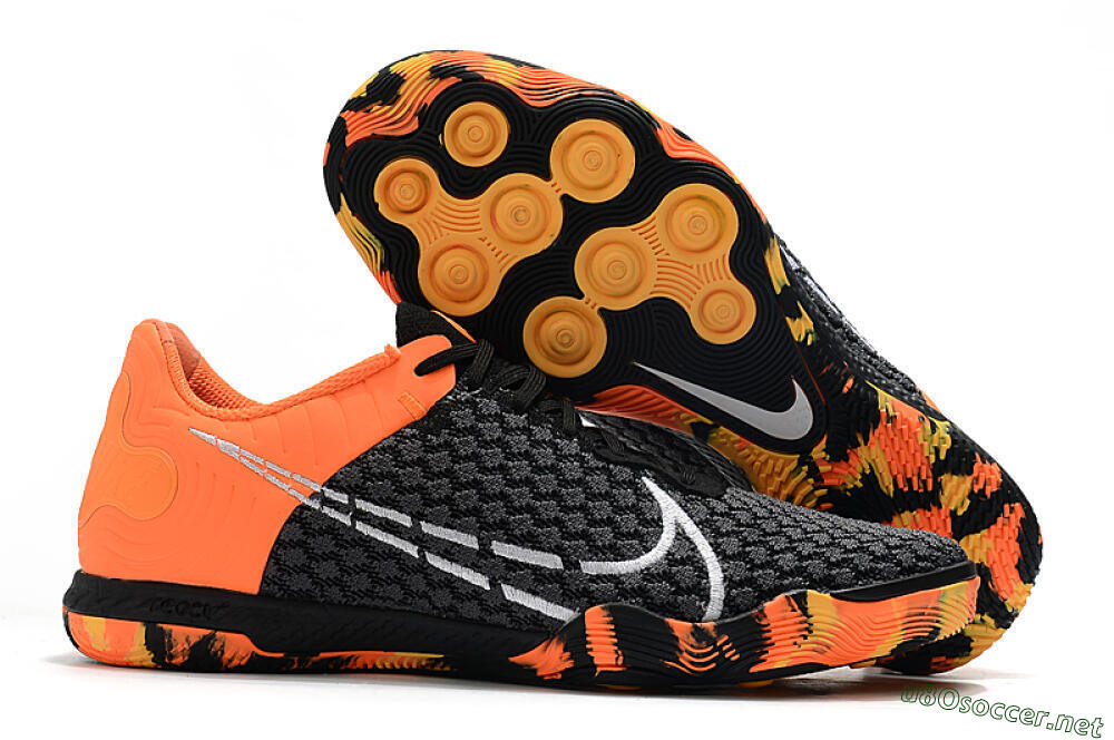 Men's Nike React Gato IC Football Shoes - Black/Red/White 2