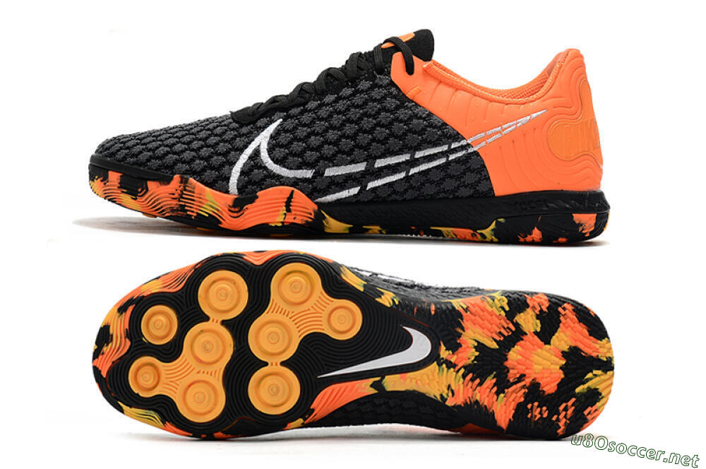 Men's Nike React Gato IC Football Shoes - Black/Red/White 1