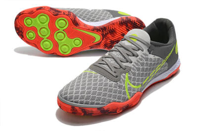 Men's Nike React Gato IC Football Shoes - Grey/Red/Yellow